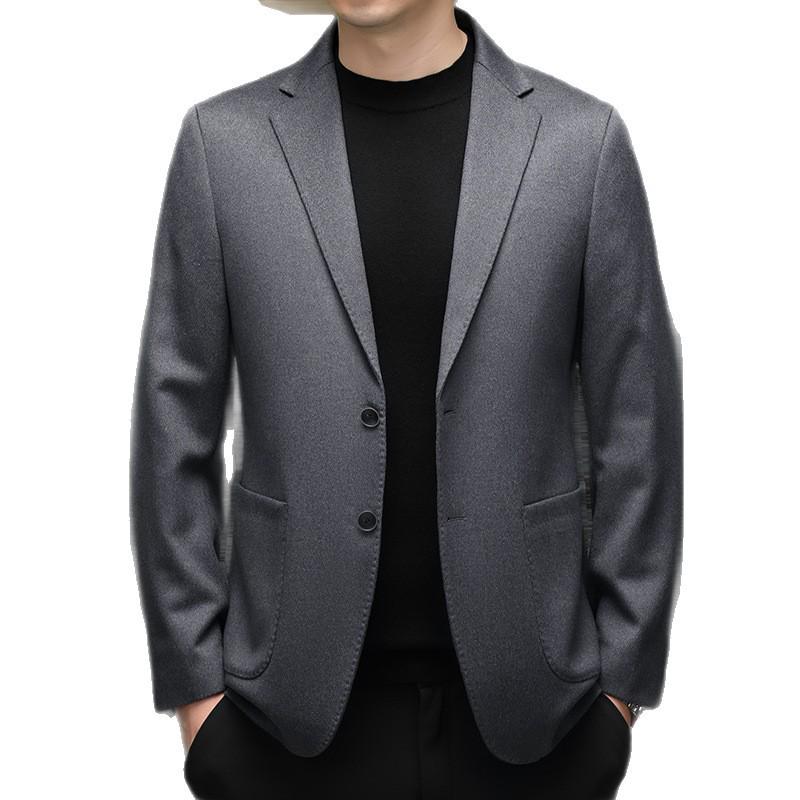 Costum Business Casual Premium pentru Bărbați din Lână, Cașmir și Mătase pentru Toamnă/Iarnă