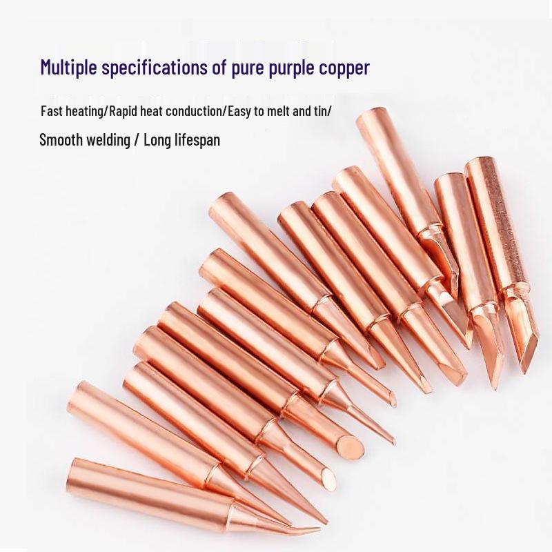 Non-Magnetic 936 Pure Copper 5-Piece Soldering Iron Tip Set for Cross-Border Electric Soldering