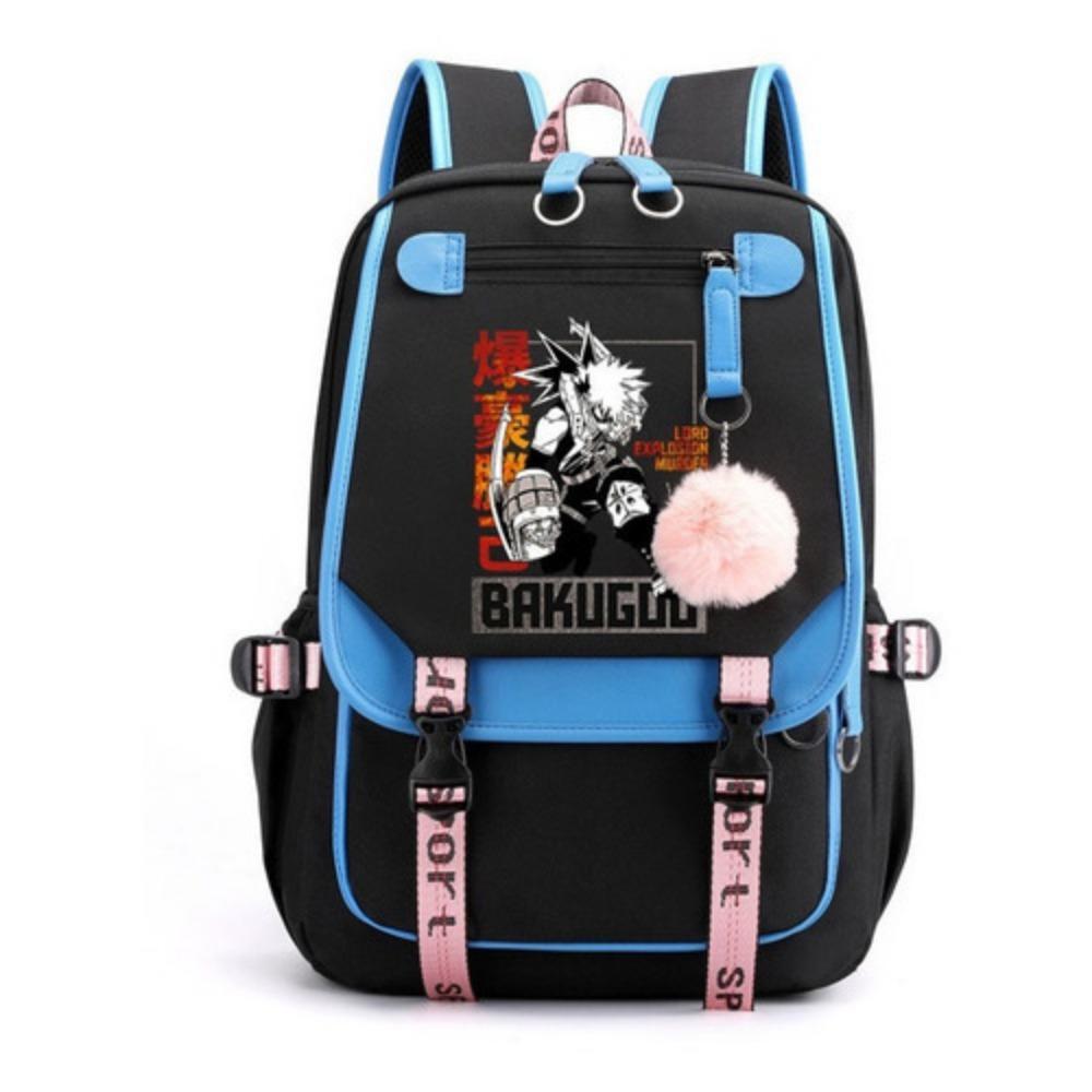 Riman My Hero Academy, Surrounding Backpacks, Large-capacity Student Schoolbags, USB Computer Bags, Travel Bags