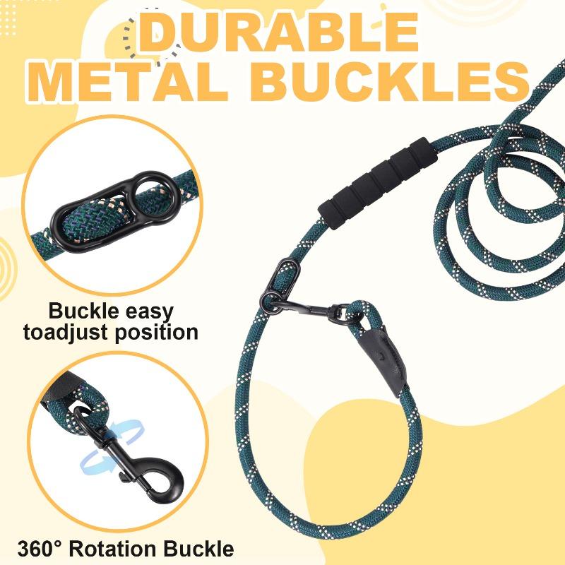 Dog Leashes, 1-pull 2-P Leashes, Double-pull Dog Walking Leashes, Pet Leashes, Small, Medium and Large Pet Gardening