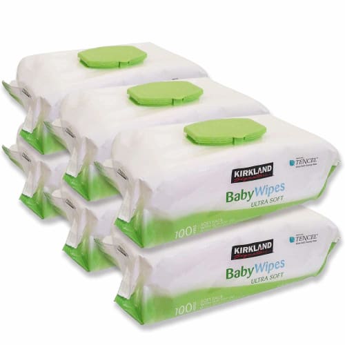 

Kirkland & Tencel Baby Wipes, 18 x 20 cm, 600 count (6 packs of 100 wipes each), Unscented, Extra Soft, with Vitamin E
