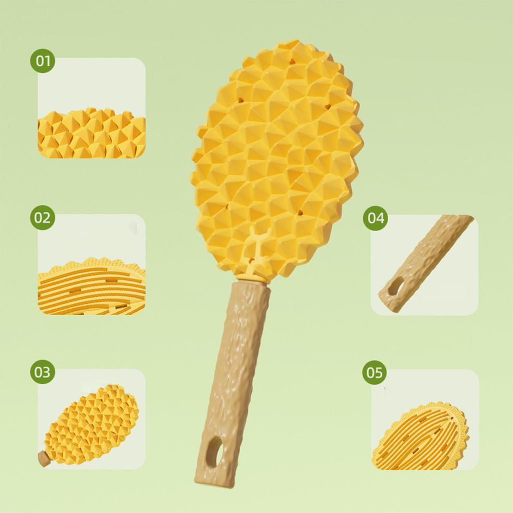 Pet Durian Deshedding Brush Easy-Clean Durian Shaped Cat Deshedder Reduce Shedding & Tangles
