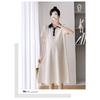 Maternity dress summer short-sleeve polo dress with turn-down collar short-sleeve maternity dress
