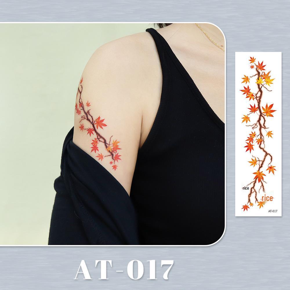 Rikaron Laser-Engraved Rose Tattoo Sticker – Non-Reflective Cute Collarbone Design