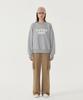 COVERNAT WOMAN Oversized Cooper Logo Sweatshirt Melange Gray