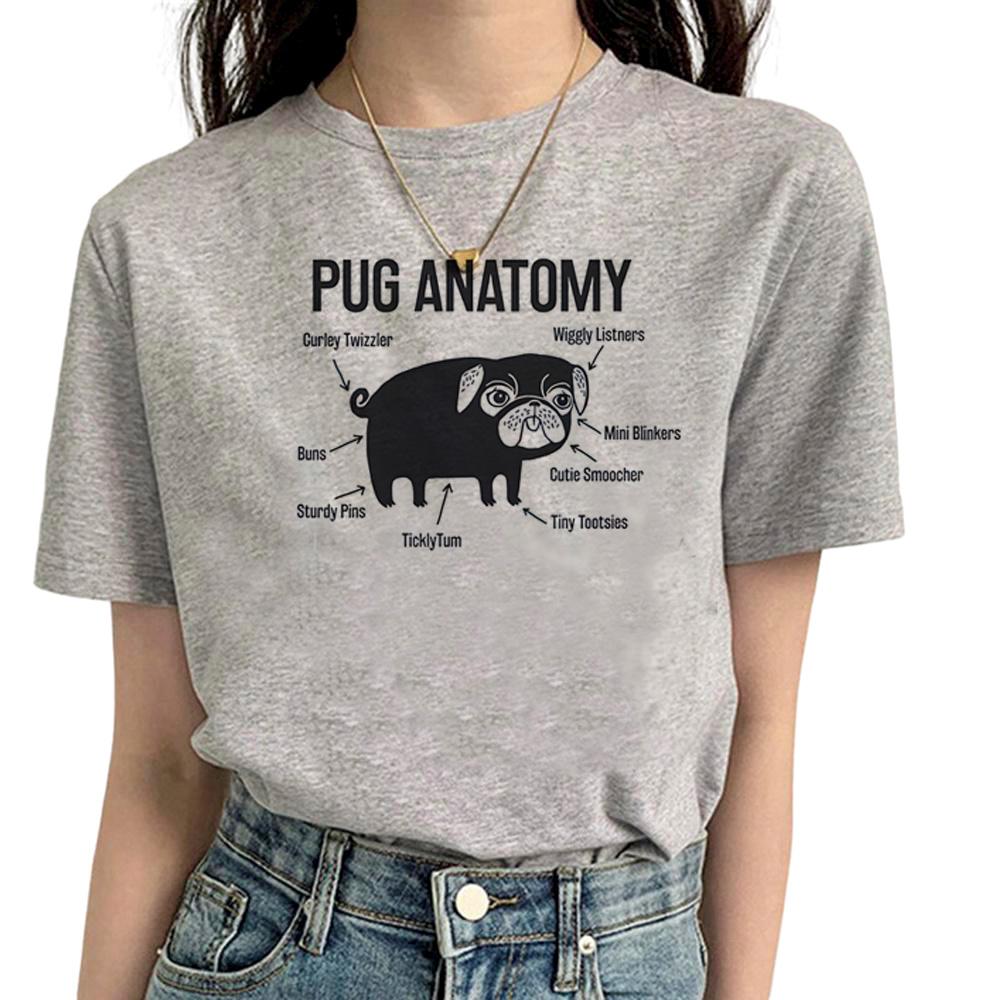 Pug T Shirt Women Funny Summer Streetwear T Shirt feUnisex Streetwear Designer Funny Clothes