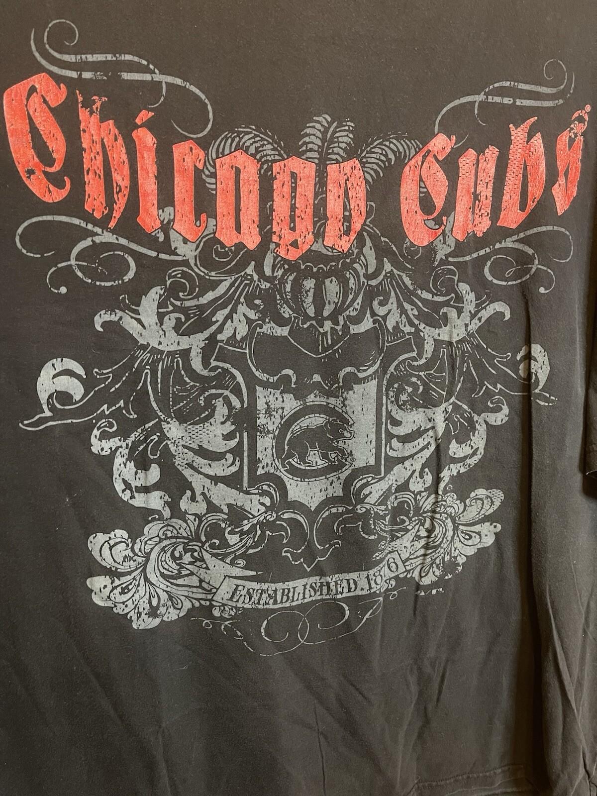 Chicago Cubs Homebase Majestic Men’s Black T Shirt Size 3XL Unisex T-Shirt XL
