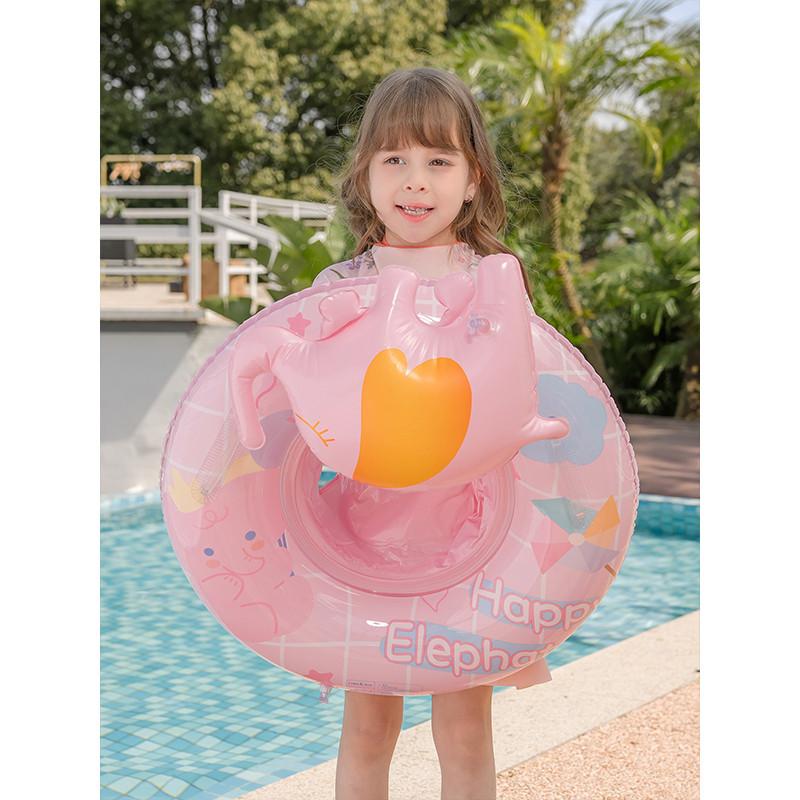Swimming Childrens Ring Seat With Handle Cartoon Elephant Fashion Water Toy