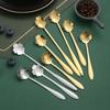 1pcs Flower Spoon Set Small Teaspoon Coffee Spoon Cute Ice Cream Dessert Spoon Silver Gold Stainless Steel Spoon For Coffee Tea