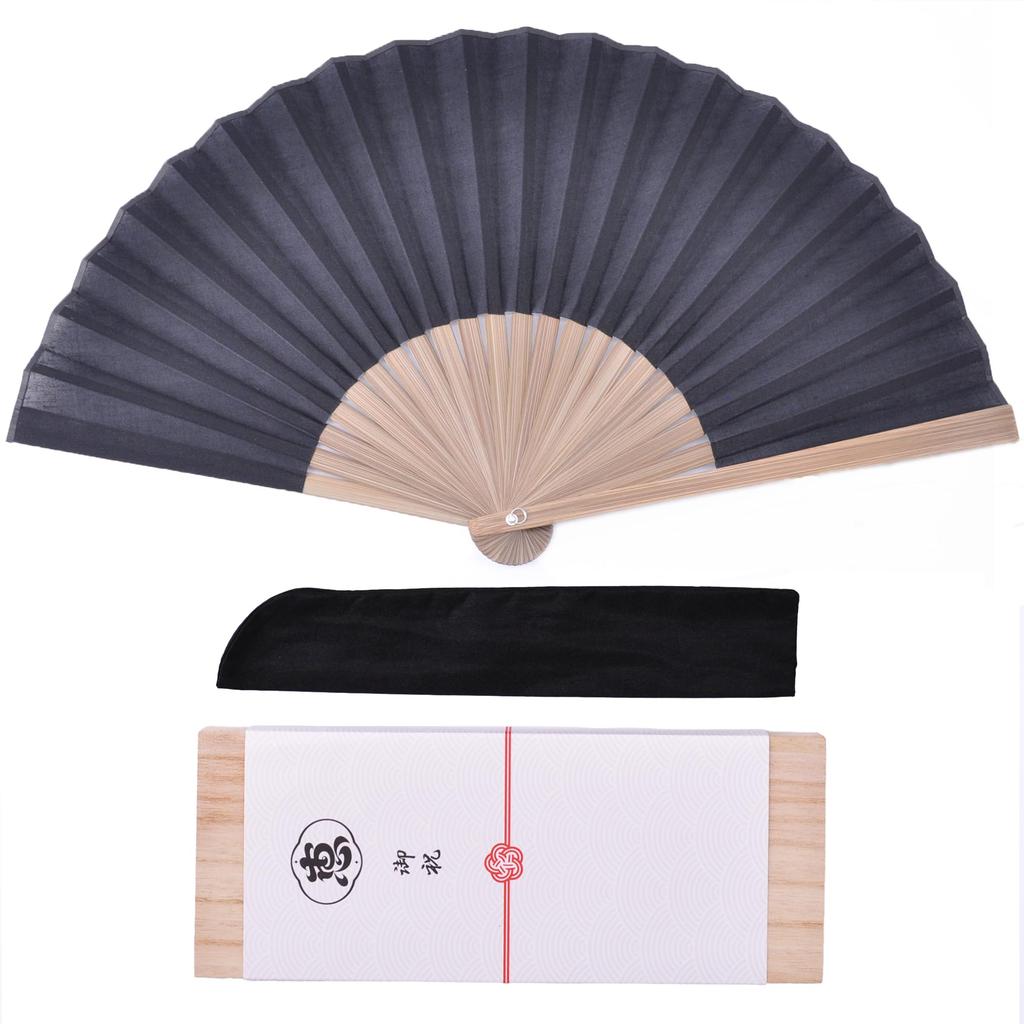 Noshi Hemp Fan Black [Keichido] Box, Xin03,