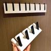Piano Keys Wall Hooks Wall Mounted Organzier with 4 Hooks Adhesive Piano Design Entryway Hooks for Keys Hats Umbrellas Clothes Bathroom Kitchen