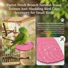 Parrot Perch Branch Natural-Wood Texture Anti-Shedding Bird Cage Accessory for Small Birds