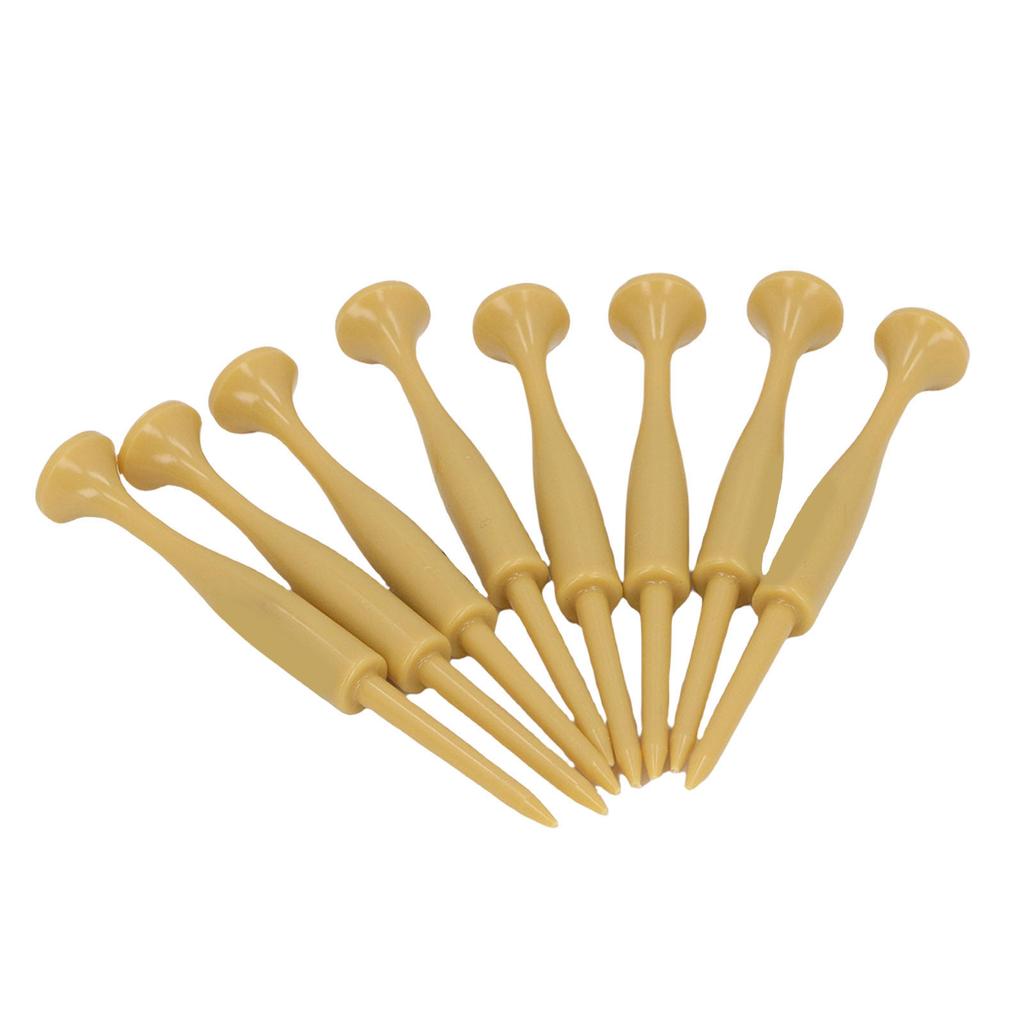 8 Stück Platzball-Tee Baseballschläger-Form Holzfarbe Robust Leichter Kunststoff Platzballhalter