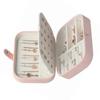 Schmuckaufbewahrungsbox Ring Ohrring Halskette Halter Organizer Tragbar Große Kapazität Geschenk Rosa