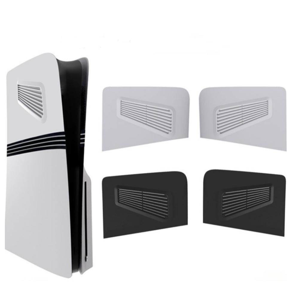 2pcs/Set Black White Top Cover Heat Dissipation Replace Shell for PS5PRO Game Console Accessories