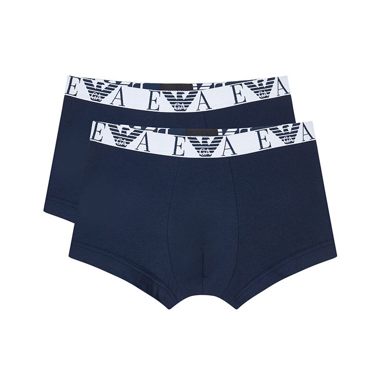 

Emporio Armani Letter Print Boxer Briefs Set Of 2 Men underwear Dark-Blue 111210-2F715-70835 M
