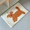 Cartoon Cute Style Dog Imitation Short Cashmere Floor Mat Bathroom Absorbent Anti Slip Foot Mat Bedroom Decorative Floor Mat