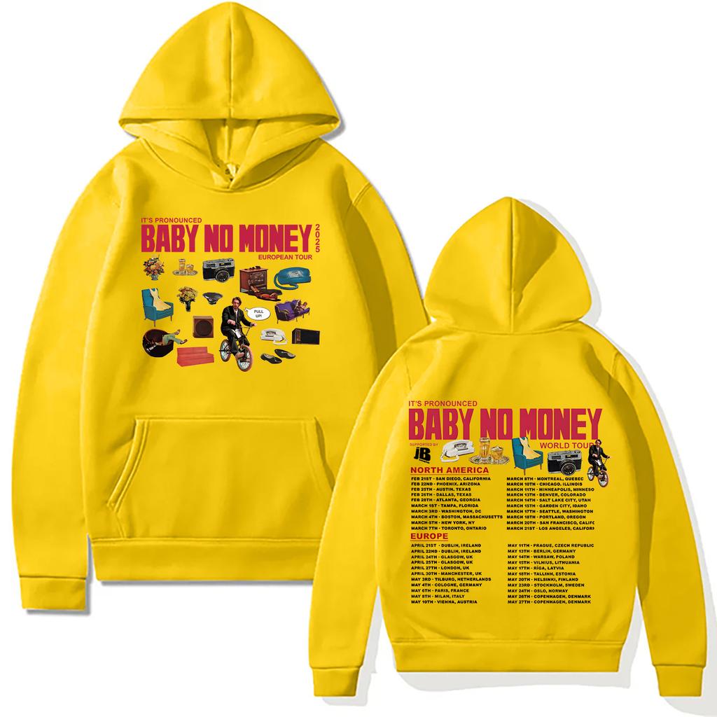 Bbno$ New Hoodies It's Pronounced Baby No Money European Tour 2025 Sweatshirt Men Women Pullovers Harajuku Creative Fall Clothes
