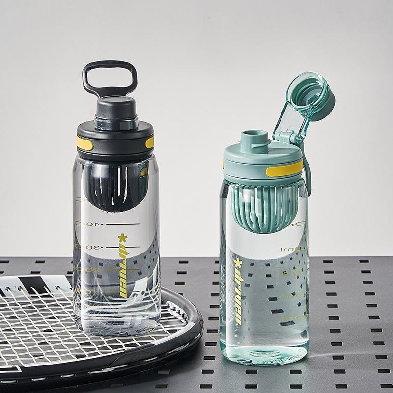 Summer Simple Sports Water Cup, Heat-resistant, Portable Cup with Tea Strainer, Plastic Cup, Anti-drop