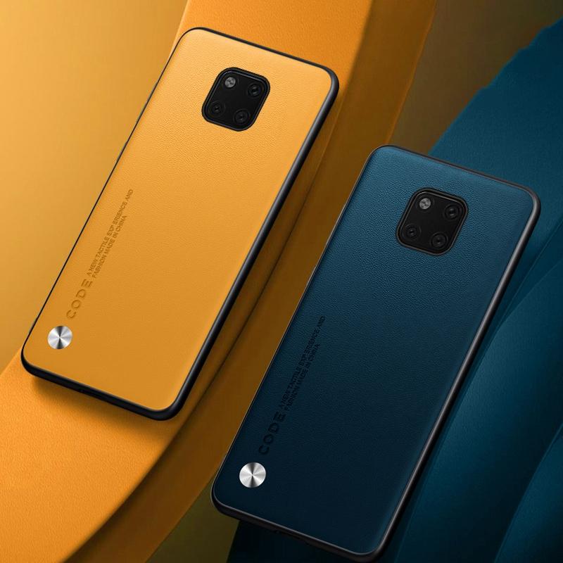 Luxuriöse PU-Lederhülle für Huawei Mate 20 Pro Rückseite Matte Silikon Schutz Handyhülle für Huawei Mate 20 20X Mate20 Pro