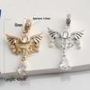 14K Gold-Plated Zircon Pendant Chain Spacer Beads for DIY Bracelets & Necklace Charms.
