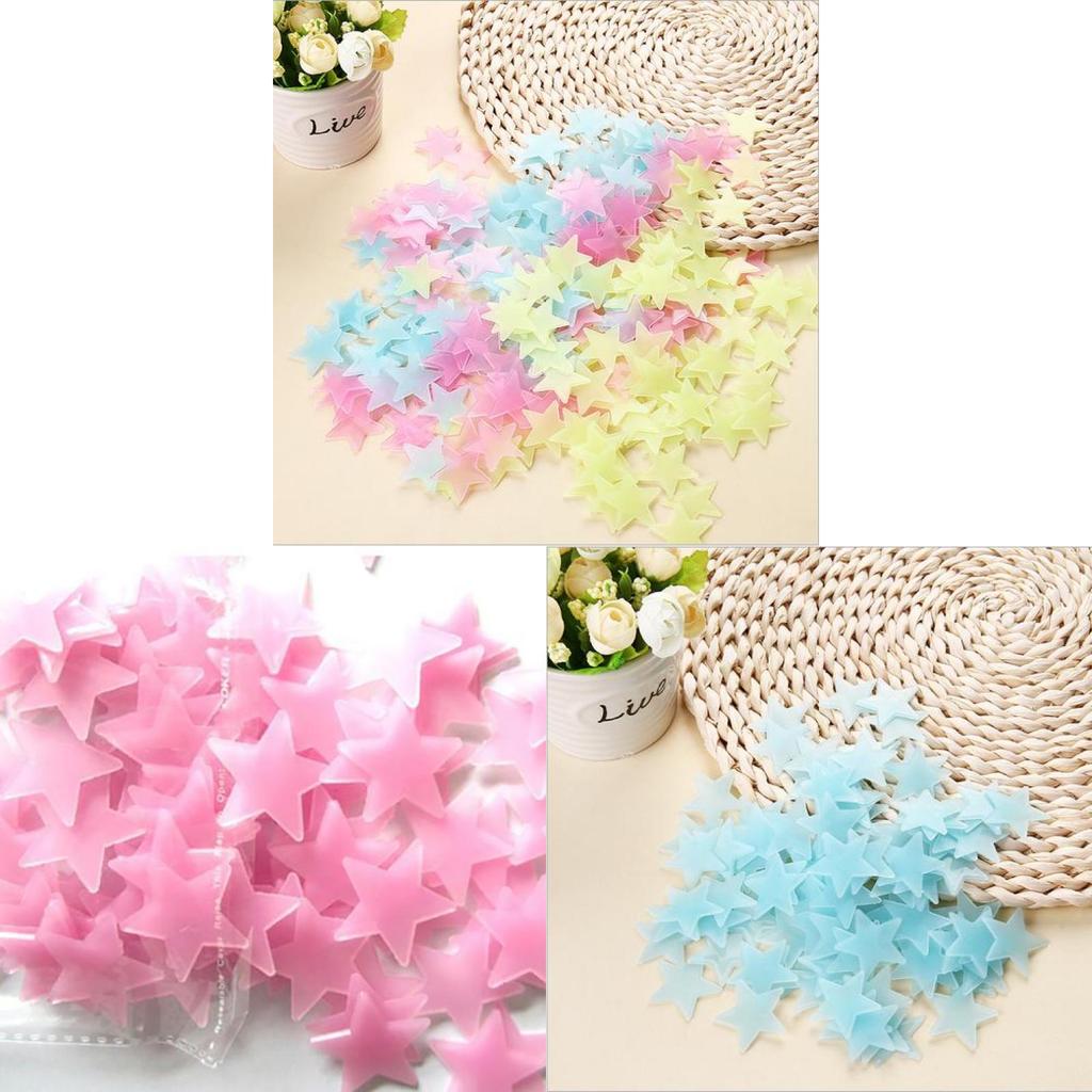 Stickers Wall 100pcsbag Decal Glow In The Dark Baby Kids Bedroom Home Stars Decor Color