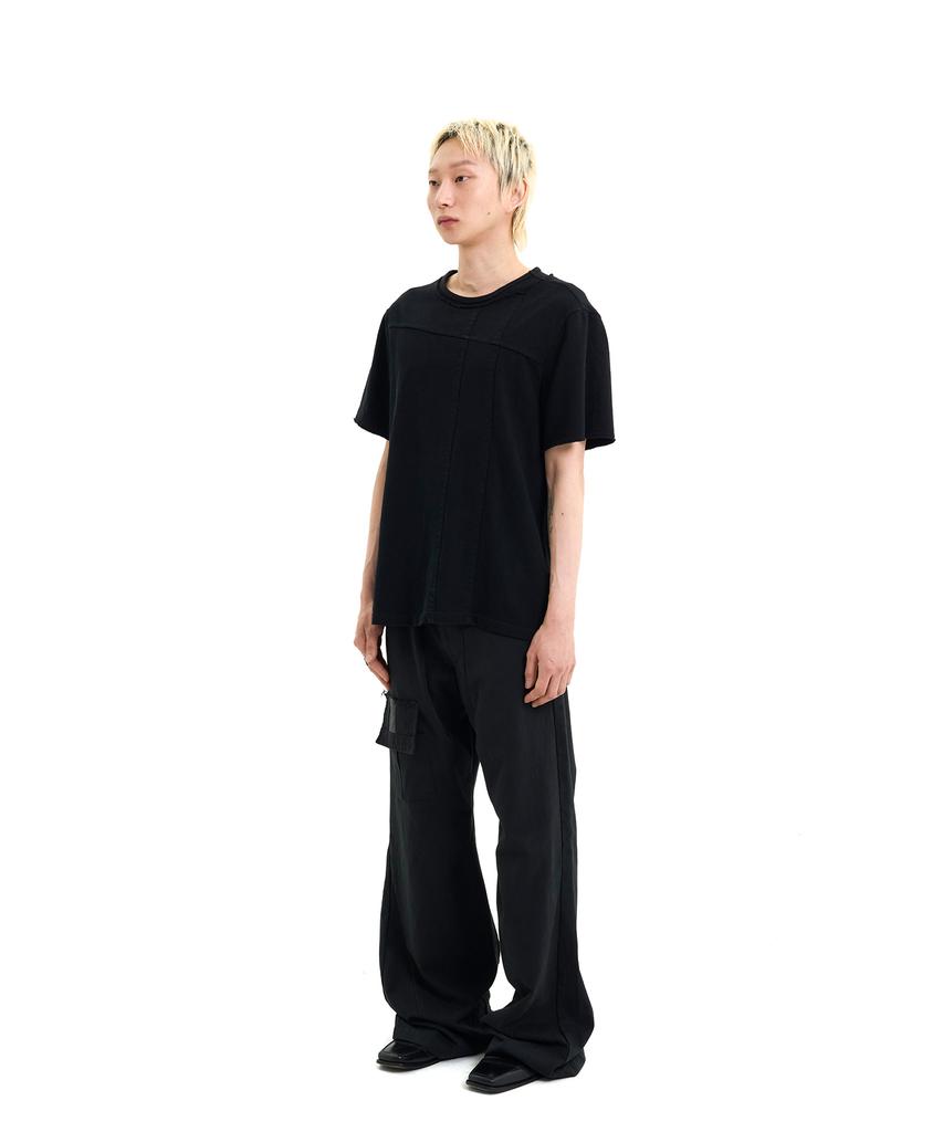 Laekeulopeu Cargo Flared Trousers - Black