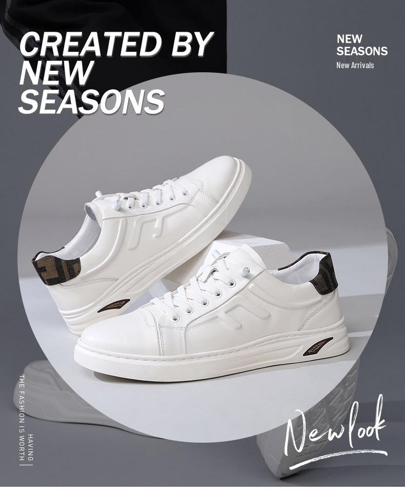 Autumn 2025 Trendy Men's Genuine Leather Slip-on Casual Sneakers 1292