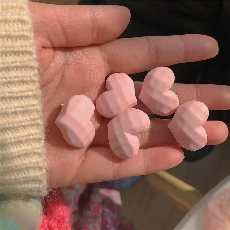 5Pcs Cute Girls Pink Rose Flower Heart Bow Peach Mini Hairpin Sweet Hair Braiding Clip Hair Styling Bobby Pin for Women