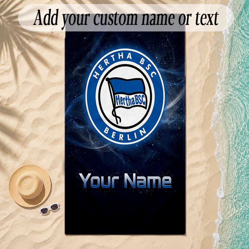 Beach Towelhertha Bsc Custom Name Text Personalized Soft Towel for Beach Pool Indoor Home Decor Gift