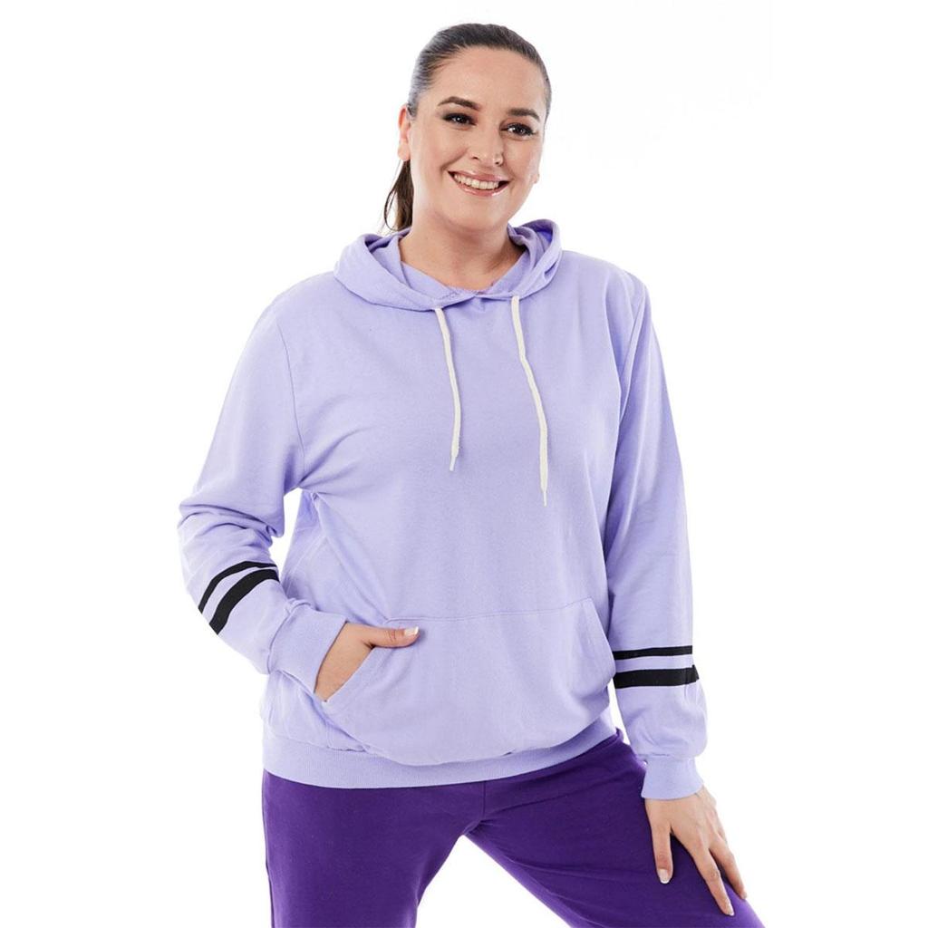 plus size purple sweatshirt
