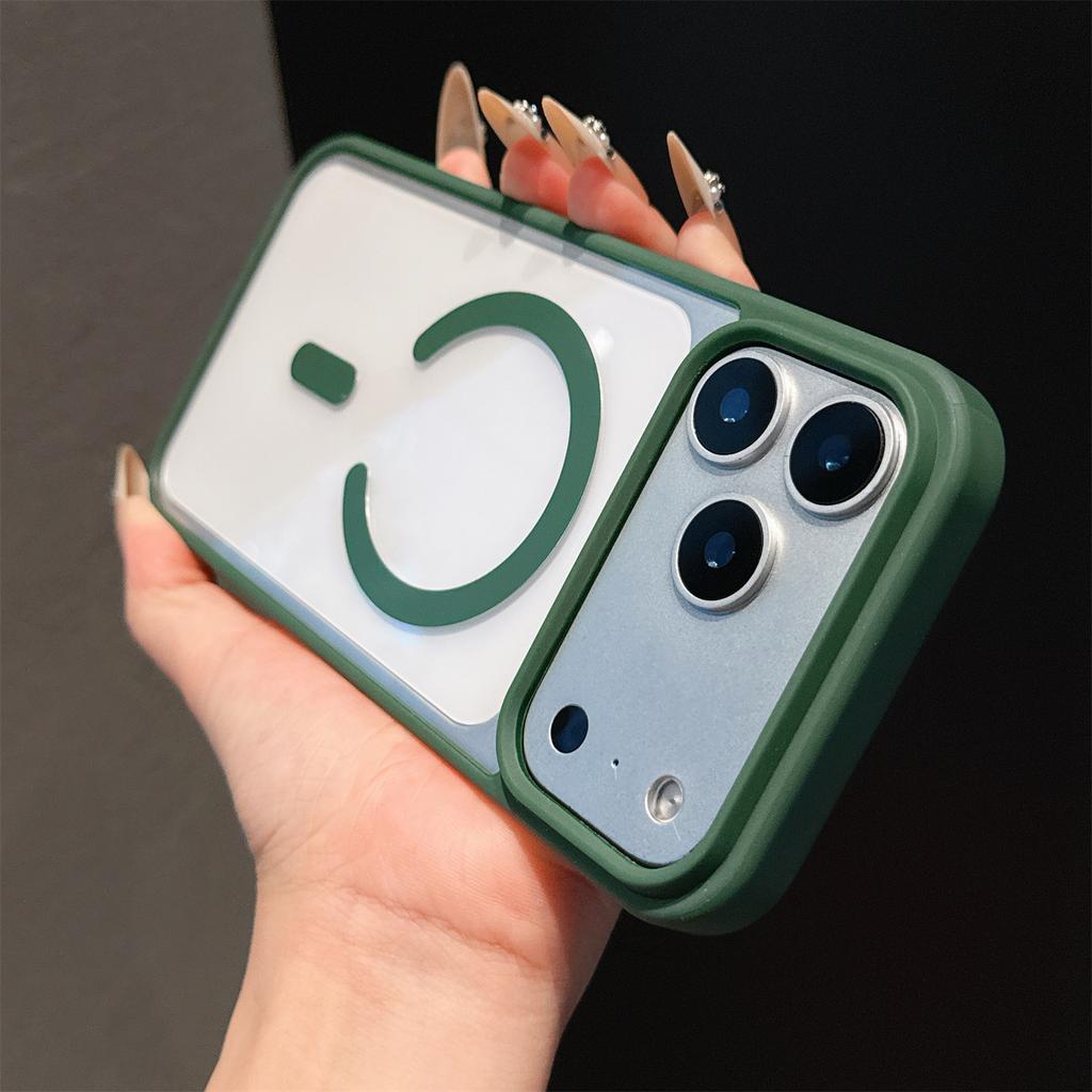 Magsafe Case For iPhone 17 AIR 16 E 15 14 13 12 11 ProMax Acrylic Hard Protect Cover Frosted Candy Wireless Charging Transparent