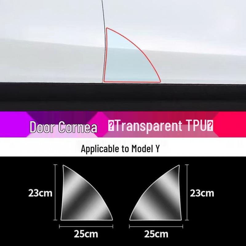 Tesla Model 3/Y Rear Door TPU Protection Film (Triangle Paint Surface)