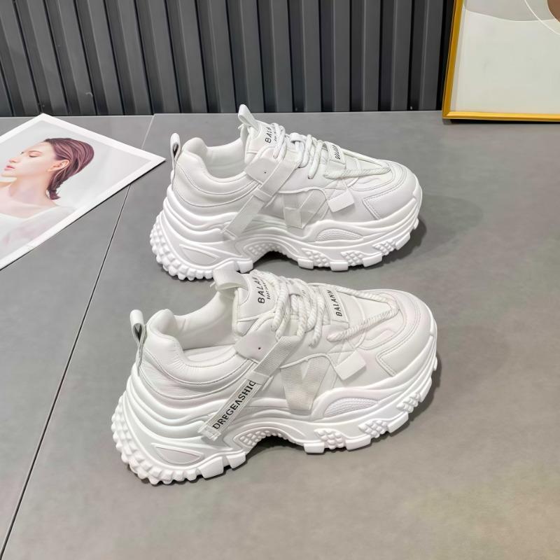 

Retro versatile platform shoes for women s new small men to increase height and look thin casual sports shoes 35 бежевый