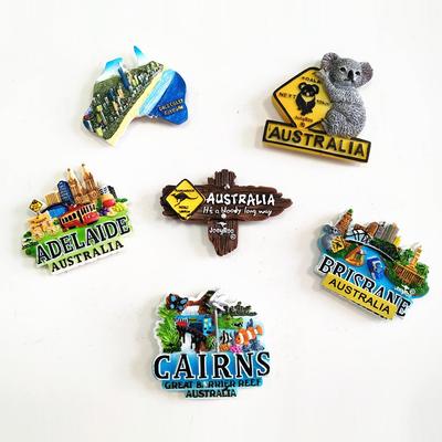 Avustralya Turistik Hatıra Dekoratif Buzdolabı Magnetleri Brisrane Adelaide Cairns 3D Magnet Hatıra Manyetik Buzdolabı Çıkartması
