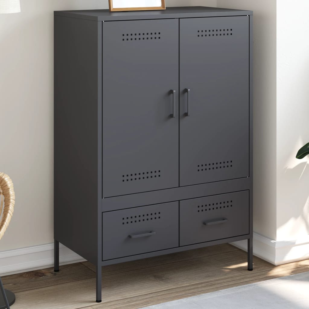 Highboard Anthracite 68 X 39 X 101.5 Cm Steel