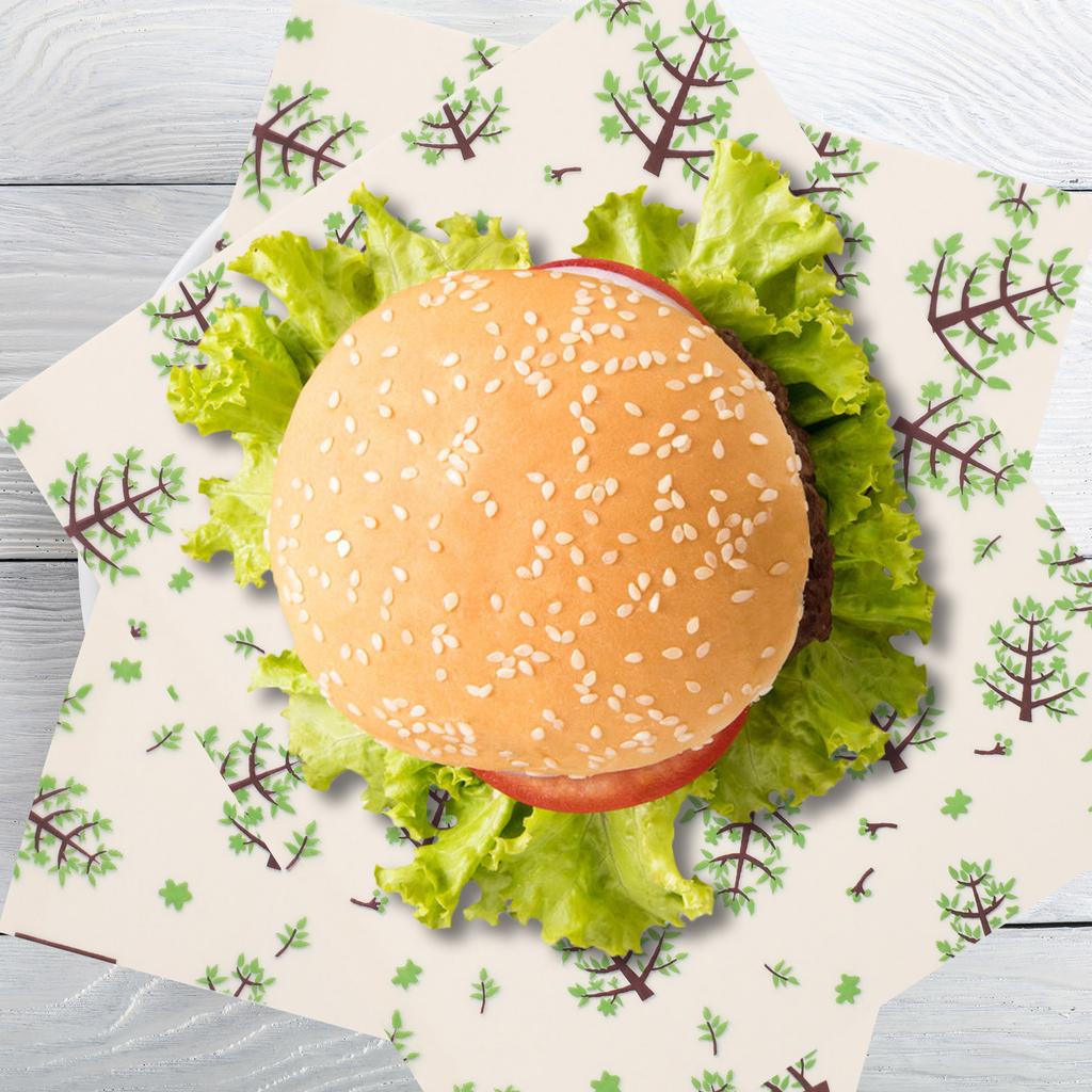 50 Sheets Waterproof Oil Proof Food Wrapping Paper for Sandwiches Cookies Fried Chicken Cake Bread Packing Paper Grease