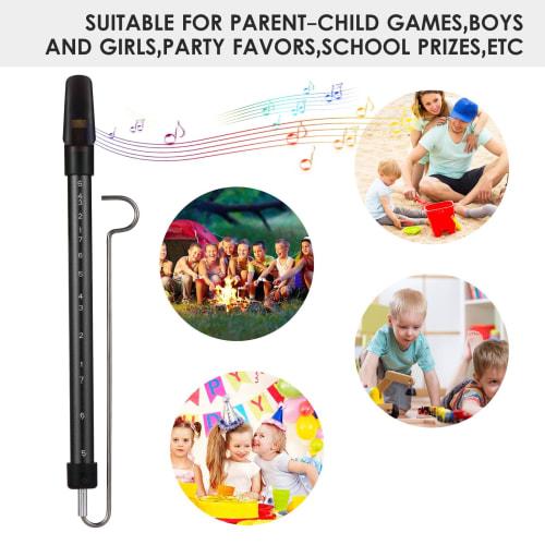 Slide Whistle, Metal Slide Whistle with Scale, Sliding Flute with Steel Sliding Rod, Kids' Musical Instrument Toy, Kazoo Flute, Parent-Child Game, Boy