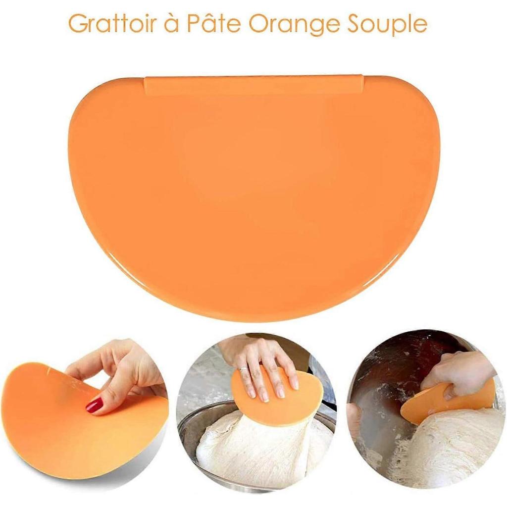 Pastry Horn, Plastic Dough Scraper Dough Cutter, 2 Pieces Plastic Pastry Scraper Spatulas for Kitchen Bread, Pastry, Pancakes, for Dough Cheese Choco