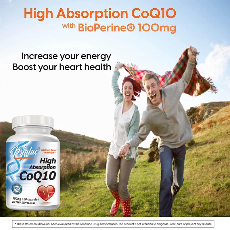 Highly Absorbable Coenzyme Q10, Contains Black Pepper Extract, Vegan, Promotes Energy Production, and Supports Immunity.
