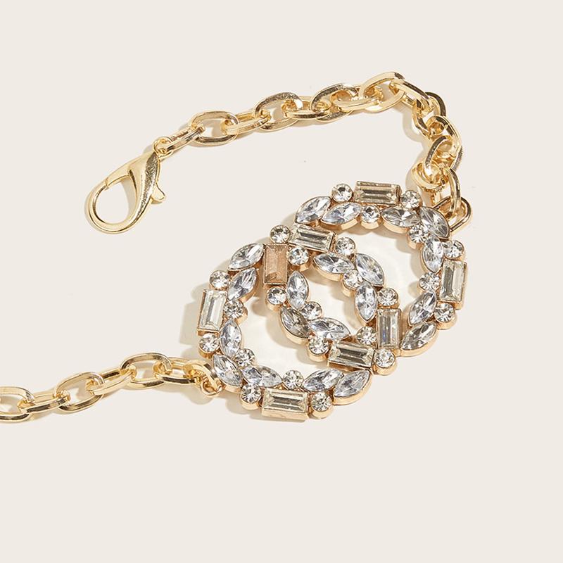 Metal Chain Belt For Women Double Round  Buckle Waist Chain Waistband