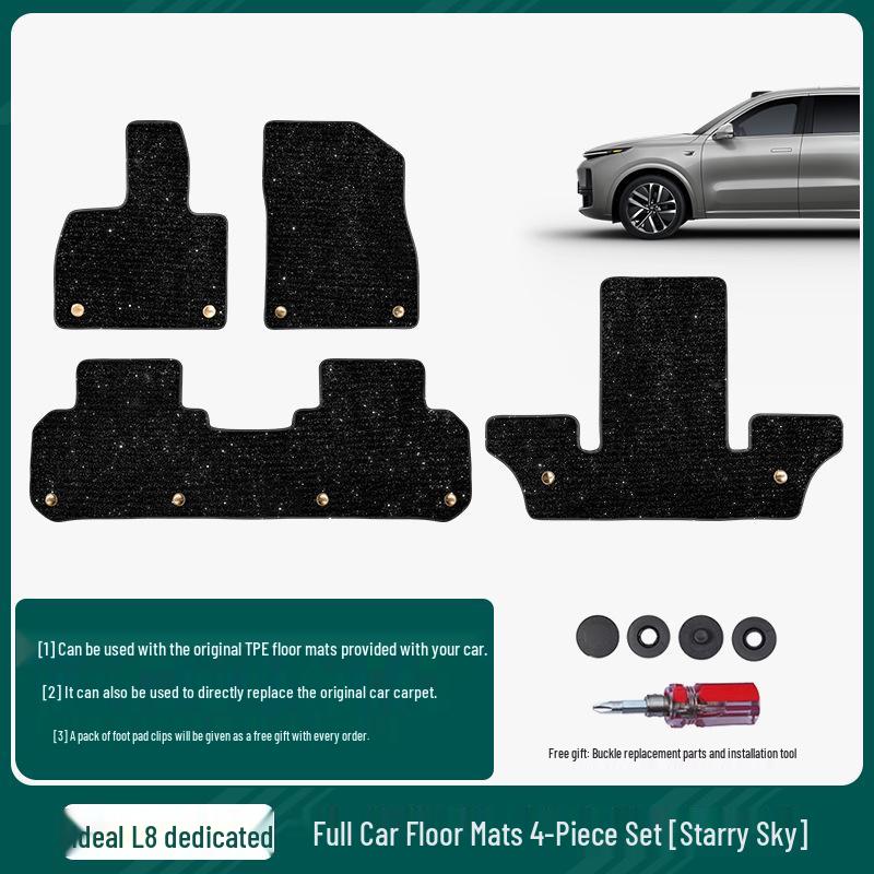 Fits I6, I8, L6, L7, L8, L9 Models: Thick Plush Carpets, TPE Floor Mats, Accessories.
