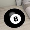 Black Ball Eight Circle Carpet Fun Billiards Elements Carpet Room Creative Decoration Living Room Bedroom Porch Rug