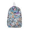 Schoolbag Backpack Men's 1 Trend Graffiti Ins Large Capacity Fashion Printing Student Women's Backpack Waterproof and Wear-resistant White Ditch
