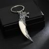 Trendy Wolf Teeth Shaped Pendant Keychain Cool Charm Decorative Accessory For Backpacks Haning Punk Jewelry Gift