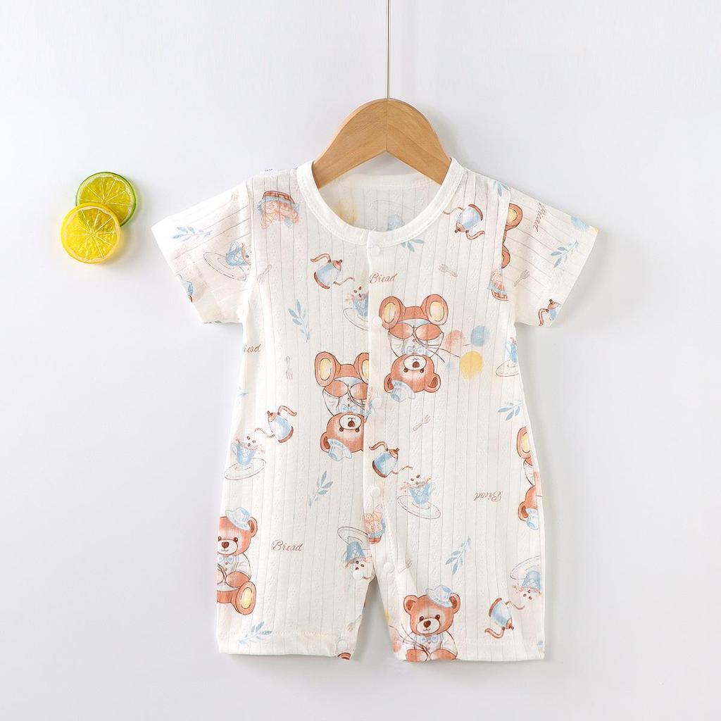 Tuta Jumpsuit Romper in Cotone Jacquard per Bebè 2025, 0-1 Anno, Body Sottile ed Elegante Classe A