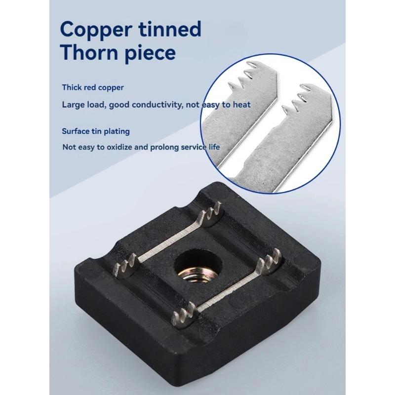 10Pcs 50A Insulated Puncture Wire Clip Break-proof T-shaped Terminal Splitter Wire Clamp Connector Suit for 1-6 Square Wire
