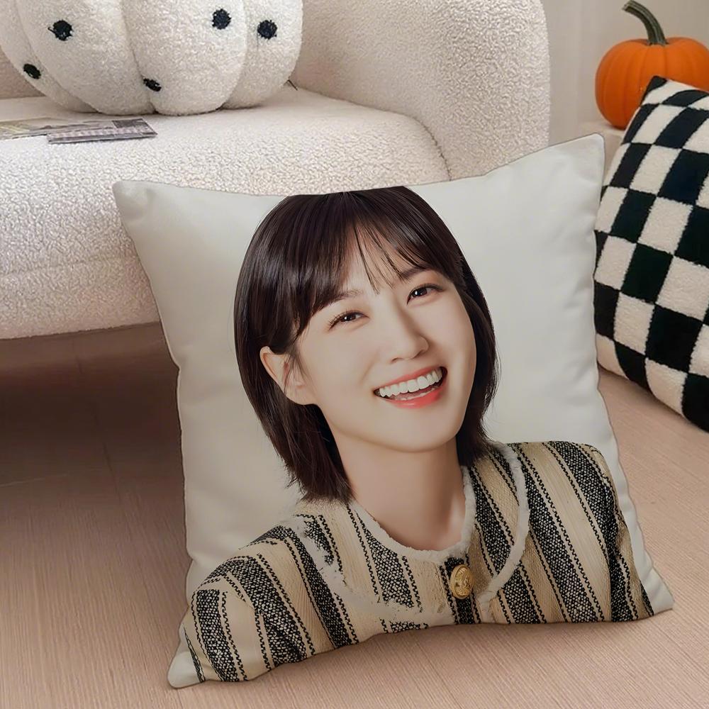 Talented Korean Beautiful Actress PPark Eunbin Cushion Cover Throw Pillow Cover Hidden Button Durable Polyester Chair Cushion