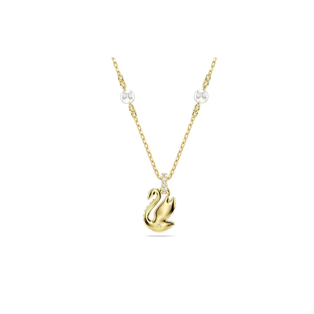 Swarovski Swan Necklaces Womens Gold/Red