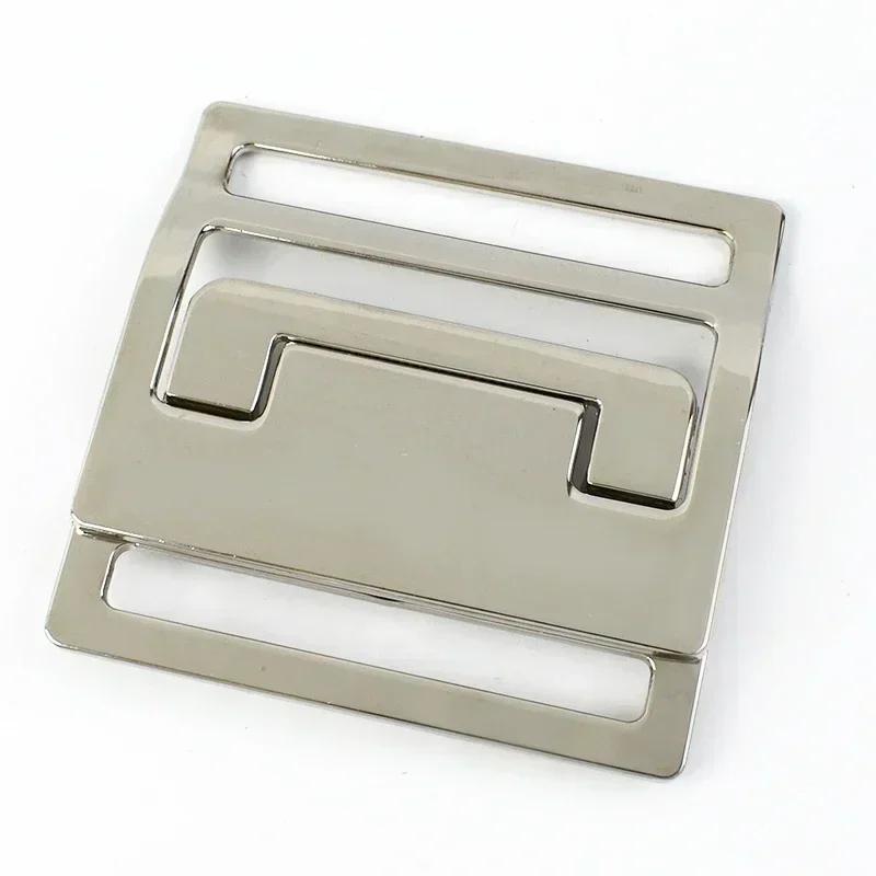 1/2/4/5Pcs Meetee 50mm Metal Belt Buckles Decor Button for Windbreaker Coat Down Jacket Sewing Clasp Buttons Clothes Accessory